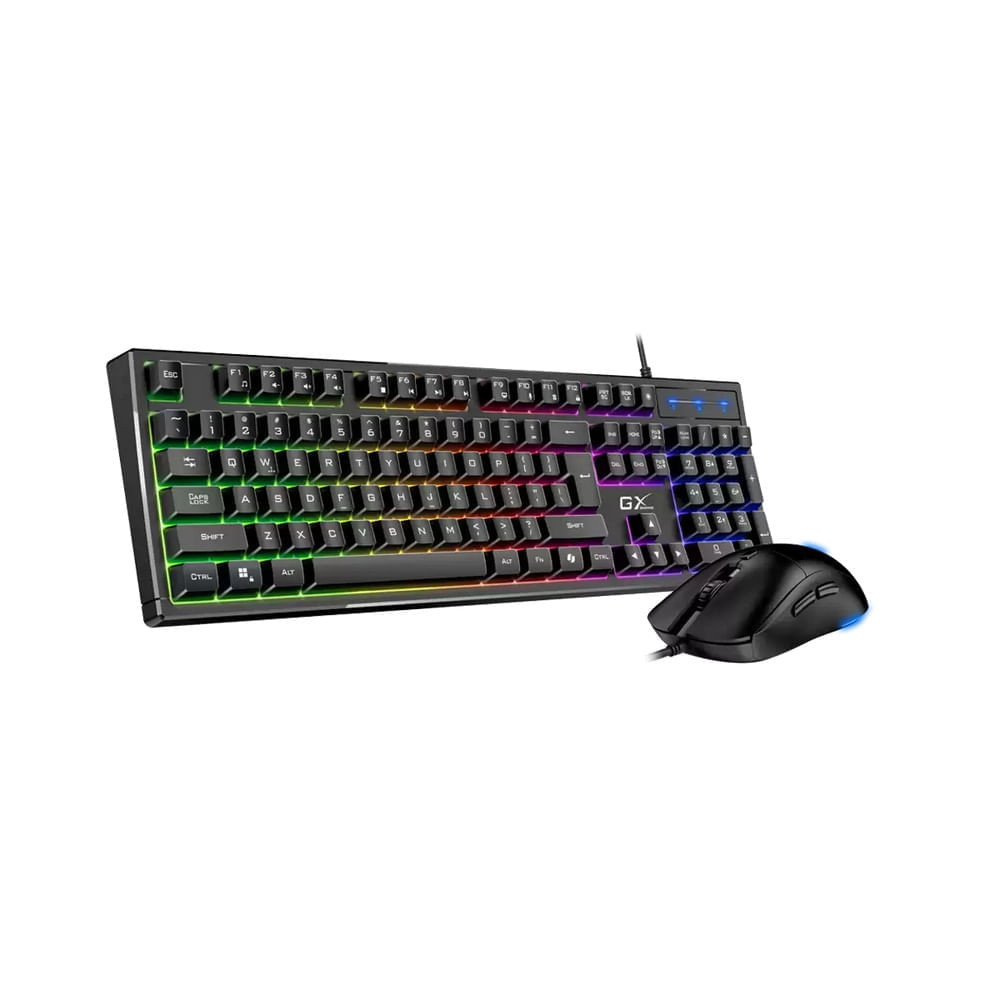 TECLADO Y MOUSE GENIUS KM-GX6 7COL RGB COPILOT K6 + MOUSE X1 DESKTOP KIT
