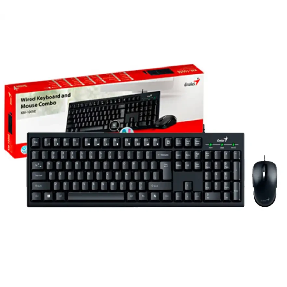 TECLADO Y MOUSE GENIUS KM-100SE USB-MOUSE/USB-TECLADO NEGRO SP DESKTOP KIT