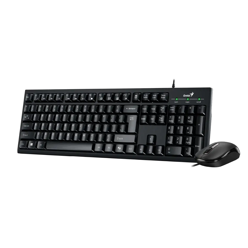 TECLADO Y MOUSE GENIUS KM-100SE USB-MOUSE/USB-TECLADO NEGRO SP DESKTOP KIT