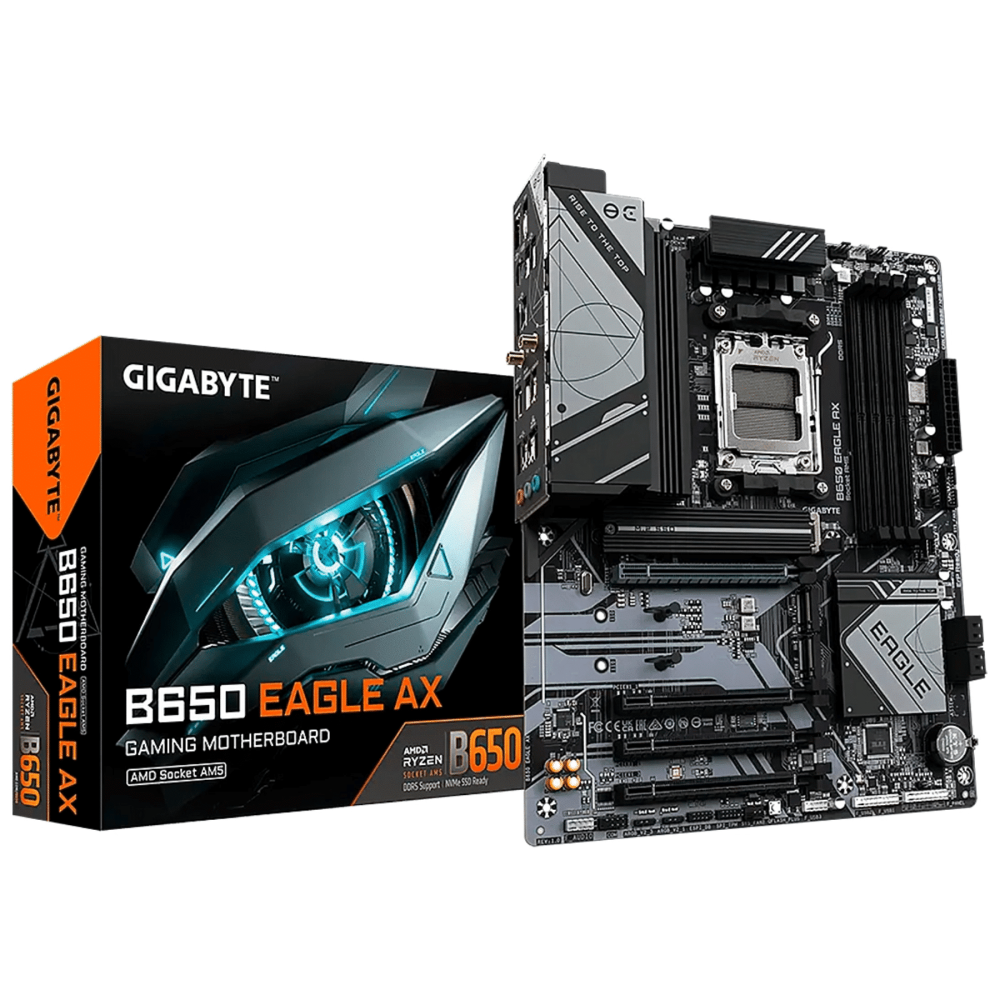 MAINBOARD GAMER GIGABYTE B650 EAGLE AX / AMD AM5 / R7 / 4X DDR5 / PCLE 4.0 / M.2 GAMING