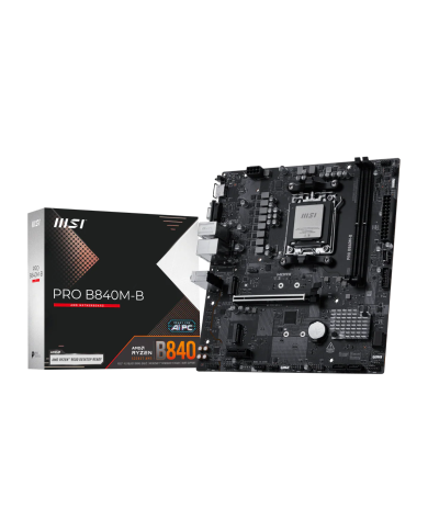 MAINBOARD MSI PRO B840M-B AM5 DDR5 PCLE 4.0 MATX/ 911-7E76-002