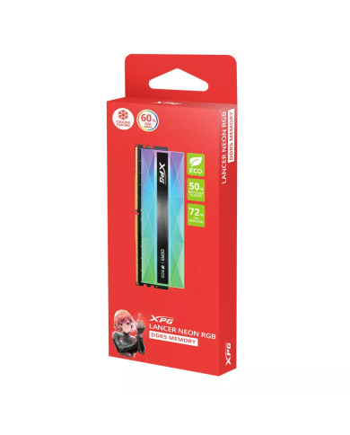 MEMORIA RAM 16GB DDR5 ADATA XPG LANCER NEON RGB 6000HZ
