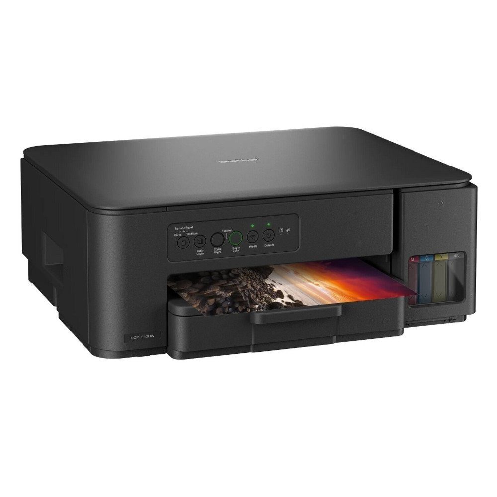 IMPRESORA BROTHER DCP-T430W  TINTA CONTINUA WIFI 28 PPM/11 PPM MULTIFUNCION  IMPRIME COPIA ESCANEA