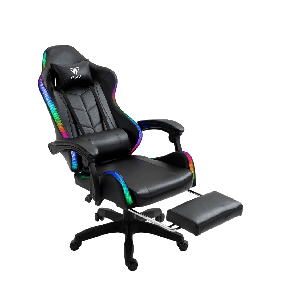 SILLA GAMER CON PARLANTES ENV THRONEX RGB NEGRA CON ALTAVOCES