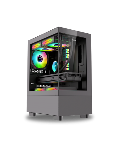 CASE GAMER PECERA ARMAGGEDDON AQUARON MATX NEGRO 3 FAN