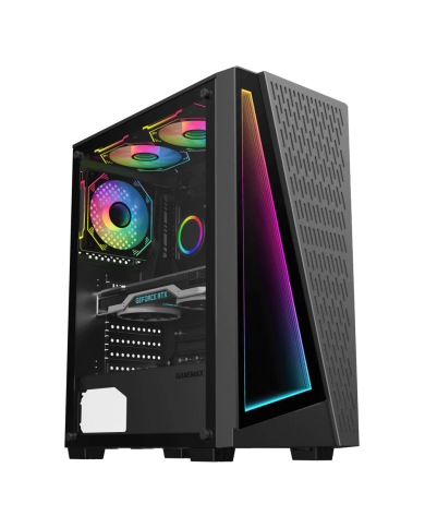 CASE GAMEMAX PRISM BK ATX VIDRIO