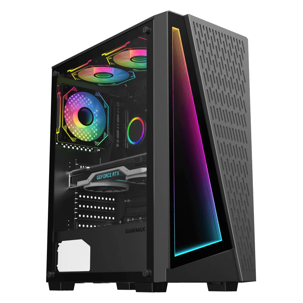 CASE GAMEMAX PRISM BK ATX VIDRIO