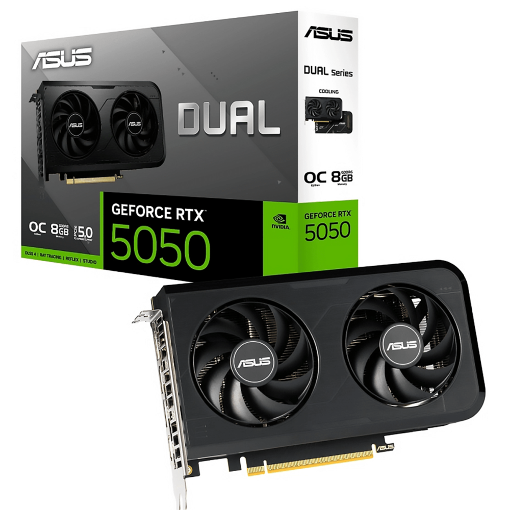 TARJETA DE VIDEO GAMER ASUS 8GB RTX5050 DUAL OC GDDR6 PCIe5.0 / 90YV0N72-M0AA00