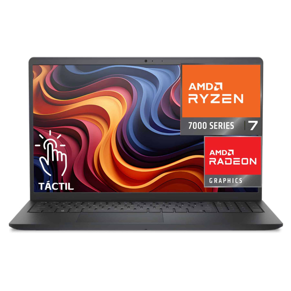 LAPTOP TACTIL DELL 15 DC15255 / PROCESADOR AMD RYZEN 7-7730U / 16GB RAM / 1TB SSD SOLIDO / PANTALLA 15,6" FHD /