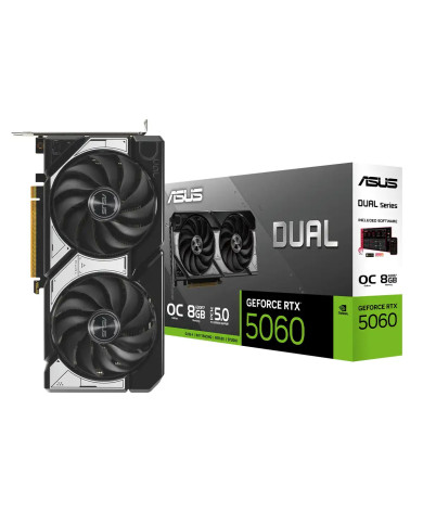 TARJETA DE VIDEO ASUS 8GB RTX5060TI 2FAN OC DLSS4 RAY TRACING REFLEX STUDIO / 90YV0MP2-M0AA00