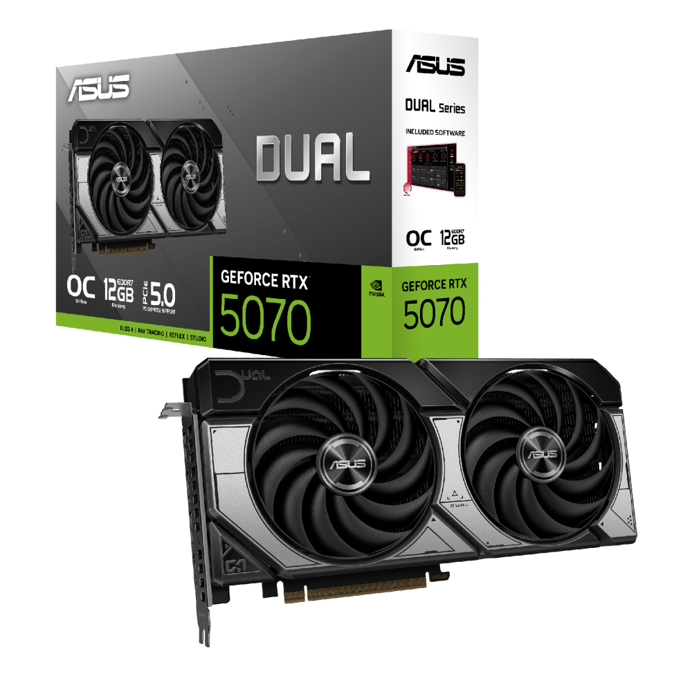 TARJETA DE VIDEO ASUS DUAL 12GB RTX-5070 OC / GDDR7