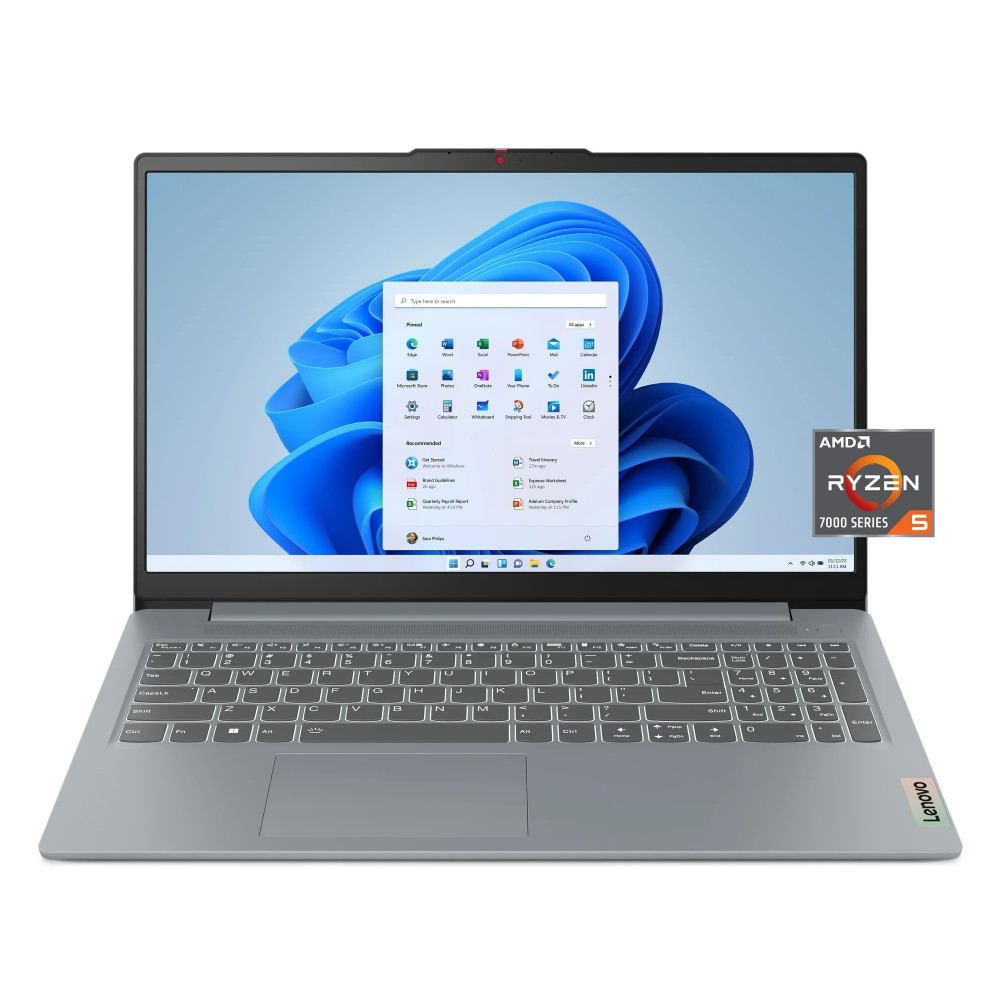 LAPTOP LENOVO 82XQ00RTUS / PROCESADOR AMD RYZEN 5-7520U / 8GB RAM / 512GB SSD / PANTALLA 15.6"FHD TACTIL / WIN 11 / ARTIC GREY