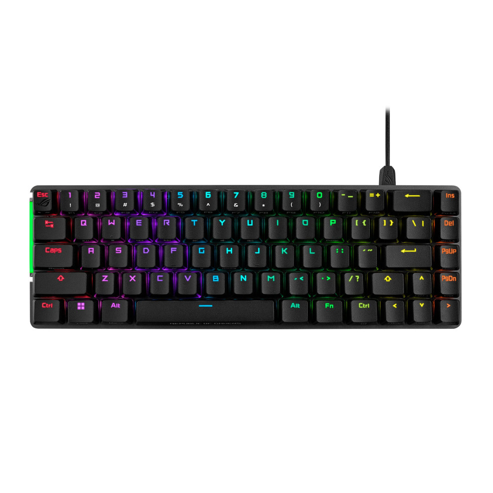 TECLADO MECANICO ASUS ROG FALCHION ACE 65% SW ROG NX RED RGB PBT USB 2.0 TYPE-C