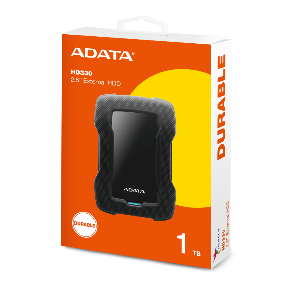 DISCO EXTERNO ADATA 1 TB HD330 NEGRO 2,5" USB 3,1 DURABLE