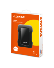 DISCO EXTERNO ADATA 1 TB HD330 NEGRO 2,5" USB 3,1 DURABLE