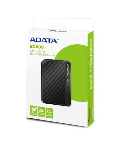 ENCLOSURE ADATA EC600 EXTERNO SATA3 USB 3.2 NEGRO/EC600-BCBK