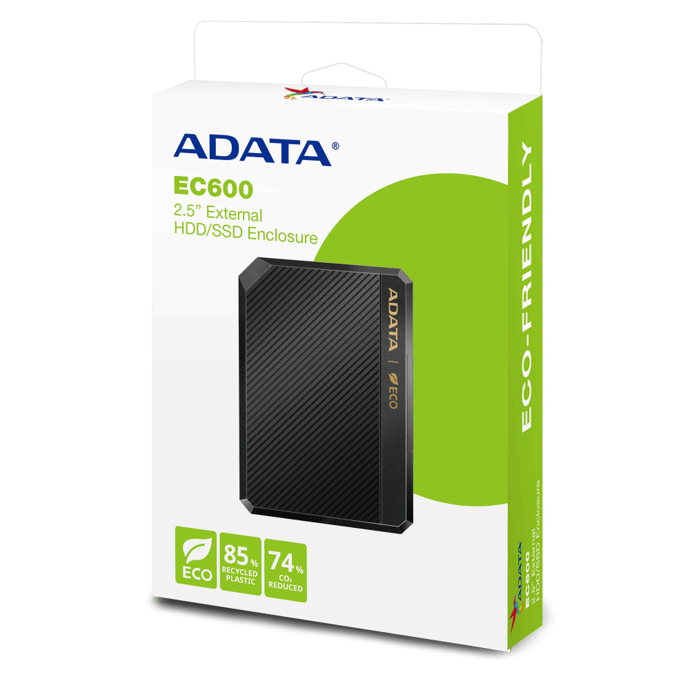 ENCLOSURE ADATA EC600 EXTERNO SATA3 USB 3.2 NEGRO/EC600-BCBK