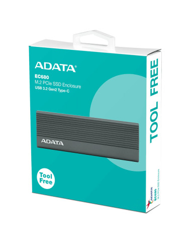 ENCLOSURE ADATA EC680 M.2 PCIe SSD USB3.2  GEN2 TYPE-C / EC680-CCGY