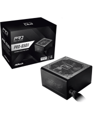 FUENTE DE PODER ASROCK 650W PRO-650B 80P BRONCE V2 ATX3,1 / 90-UXR065-BNUAC2