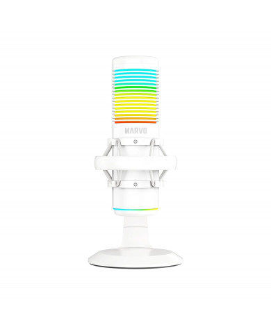MICROFONO MARVO MIC-07 WH BLAST 60 RGB USB NOISE REDUTION / MIC1000