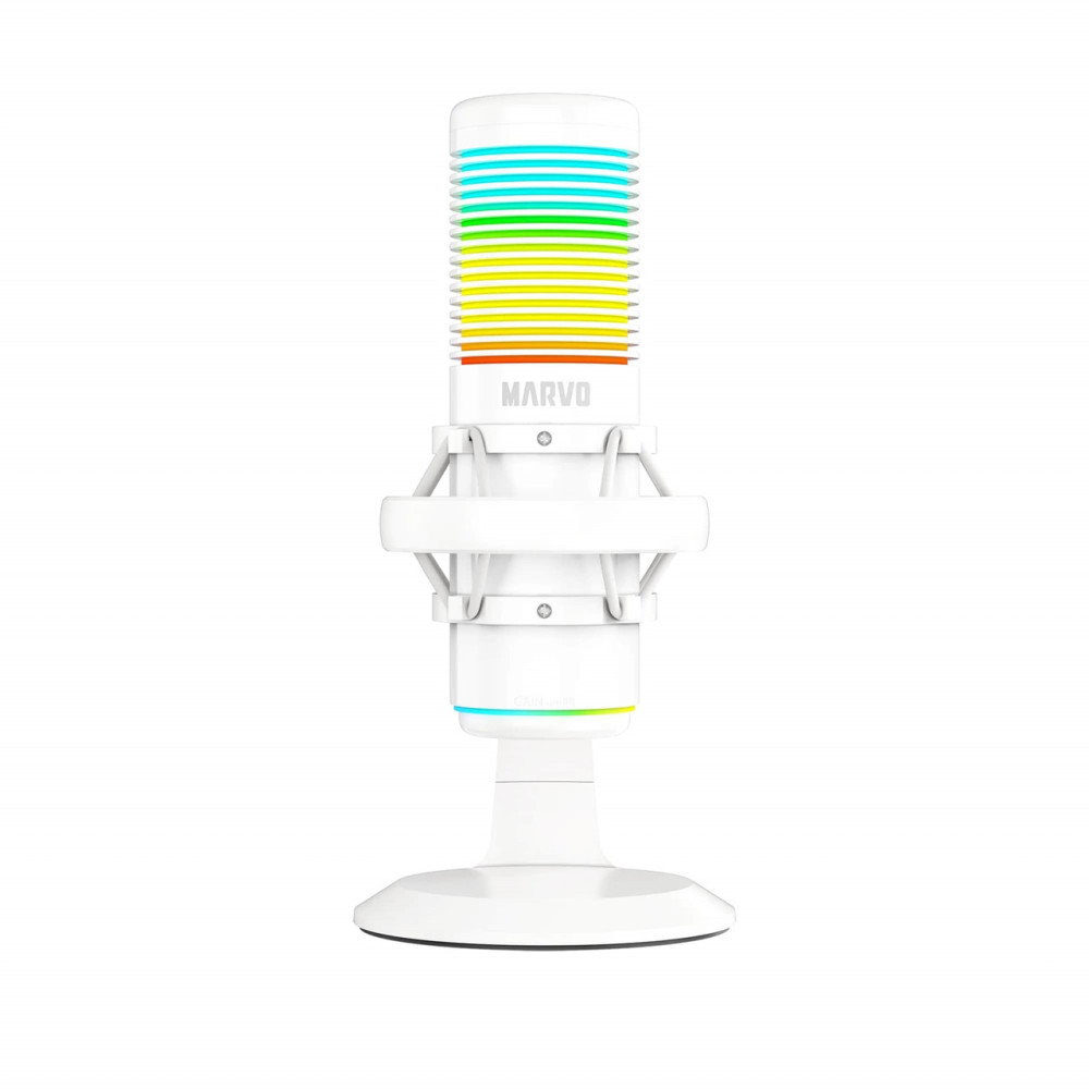 MICROFONO MARVO MIC-07 WH BLAST 60 RGB USB NOISE REDUTION / MIC1000