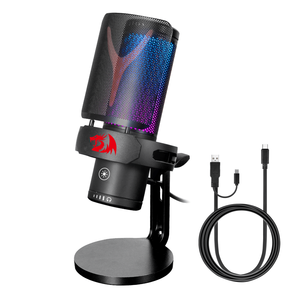 MICROFONO GAMING REDRAGON FENRIS GM301 NEGRO RGB / 18-02-066