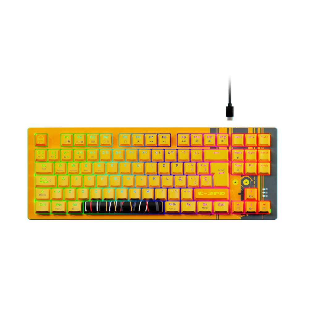 TECLADO MECANICO PRIMUS C-3PO BALLISTA82T TRI-MODE RED-SWITCH RGB ES COMPACT EDICION LIMITADA