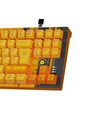 TECLADO MECANICO PRIMUS C-3PO BALLISTA82T TRI-MODE RED-SWITCH RGB ES COMPACT EDICION LIMITADA