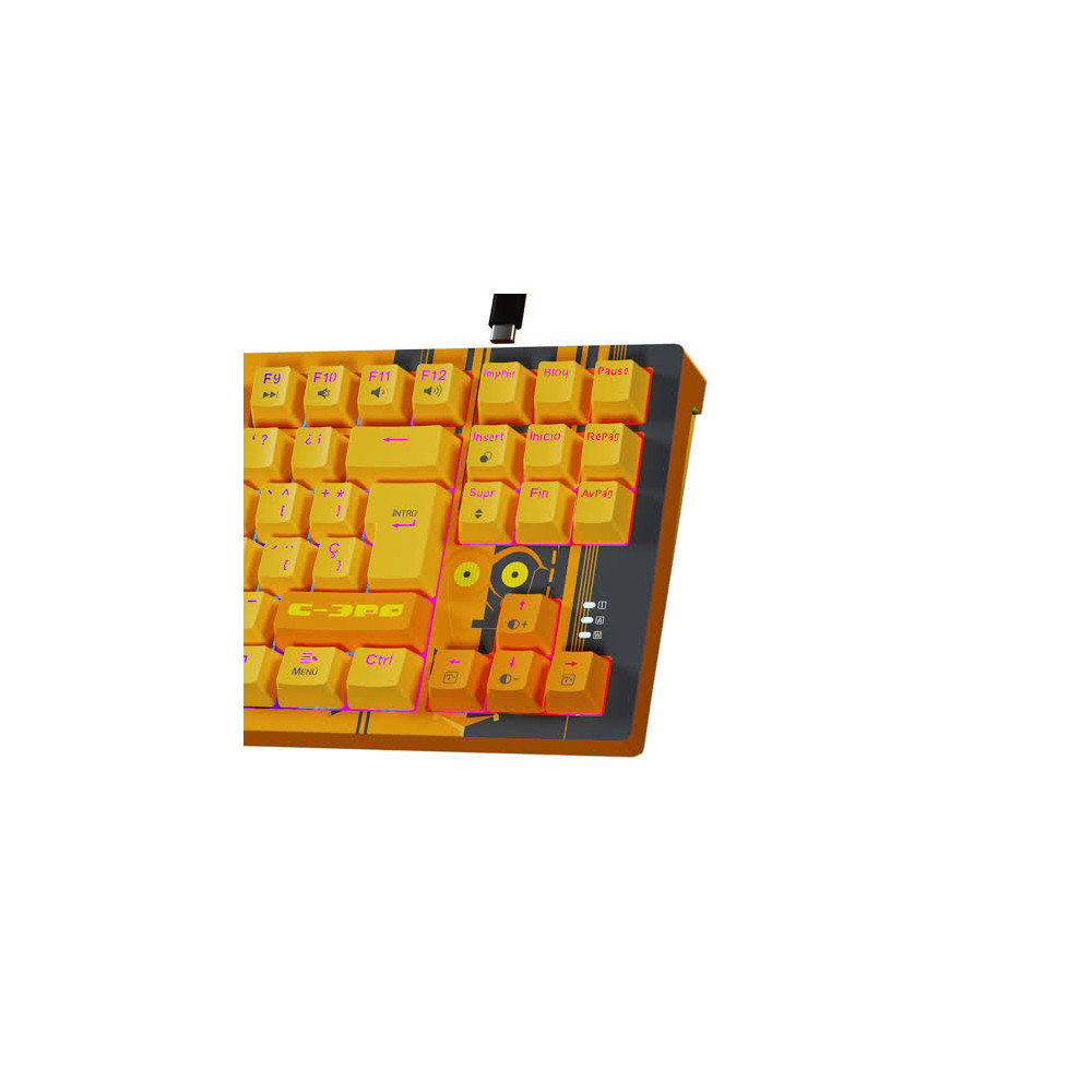 TECLADO MECANICO PRIMUS C-3PO BALLISTA82T TRI-MODE RED-SWITCH RGB ES COMPACT EDICION LIMITADA