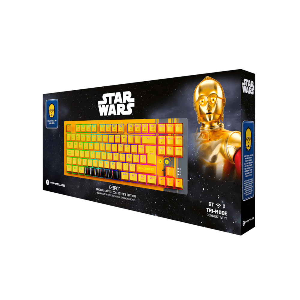 TECLADO MECANICO PRIMUS C-3PO BALLISTA82T TRI-MODE RED-SWITCH RGB ES COMPACT EDICION LIMITADA