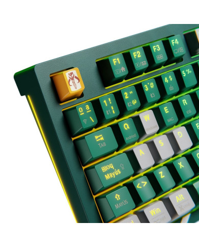 TECLADO MECANICO PRIMUS BOBA-FETT BALLISTA82T TRI-MODE RED-SWITCH RGB ES COMPACT EDICION LIMITADA