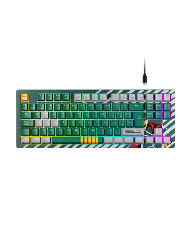 TECLADO MECANICO PRIMUS BOBA-FETT BALLISTA82T TRI-MODE RED-SWITCH RGB ES COMPACT EDICION LIMITADA