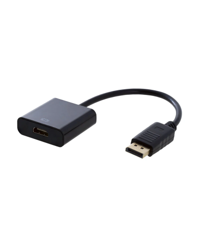 ADAPTADOR DISPLAY PORT A HDMI ARGOM ARG-CB-0059 15CM CABLE NEGRO