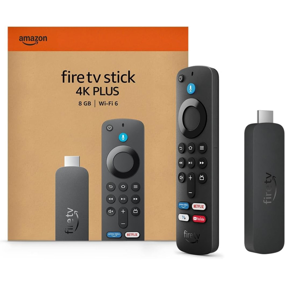 AMAZON FIRE TV STICK 4K PLUS 8GB WI-FI6 + ALEXA ULTRA HD DOLBY