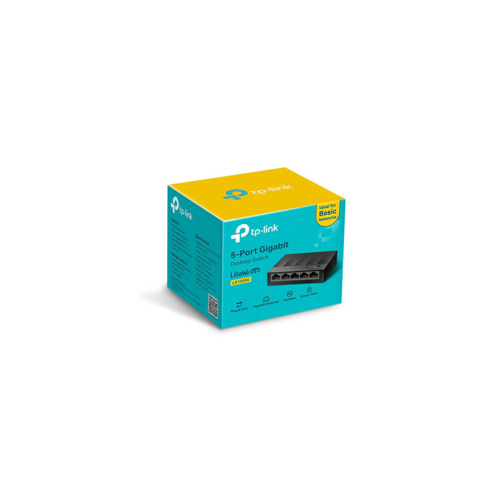 SWITCH TP-LINK LS1005G 5-PUERTOS GIGABIT 10/100Mbps +200MBPS LITEWARE / 1700000475