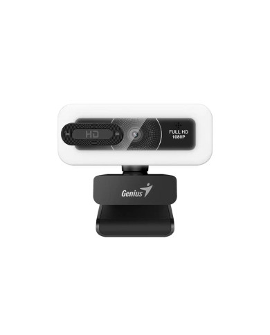 CAMARA WEB GENIUS FACECAM LIGHT FHD 1080P LED 360° USB-A/USB-C NEGRO WEBCAM
