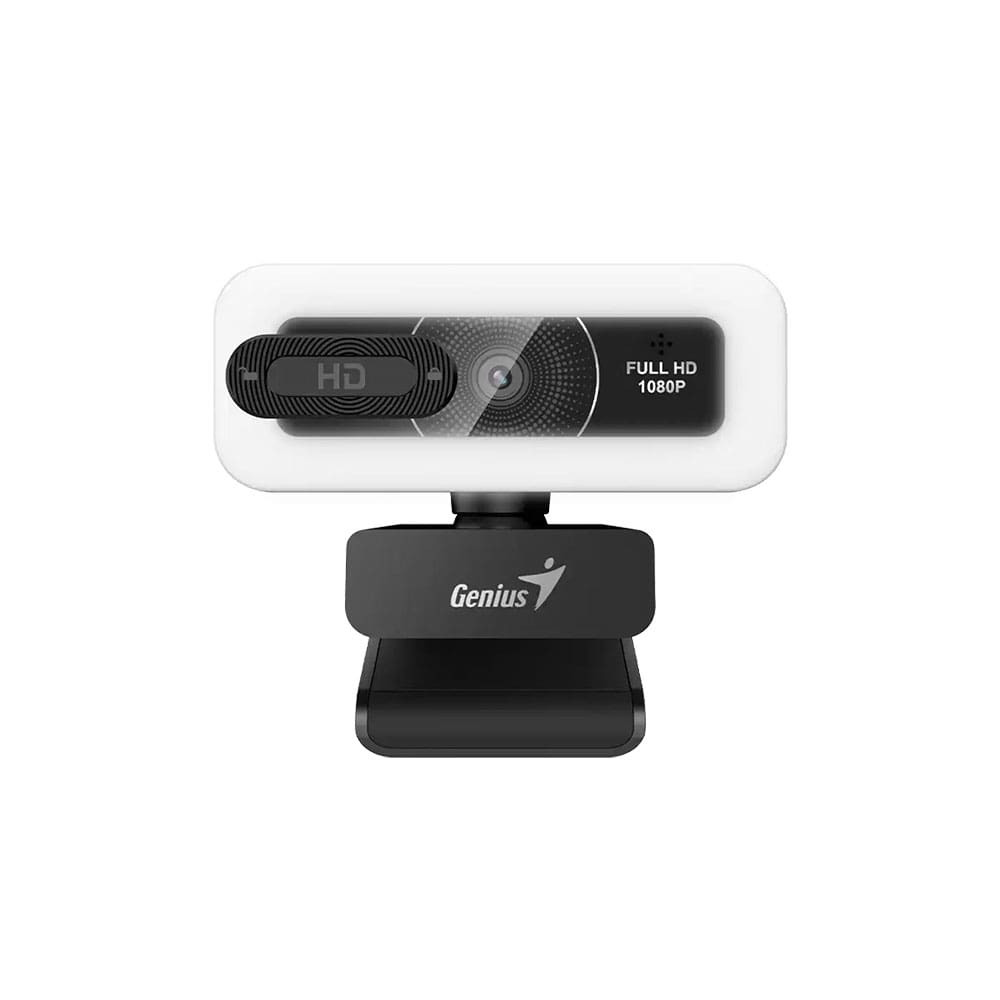CAMARA WEB GENIUS FACECAM LIGHT FHD 1080P LED 360° USB-A/USB-C NEGRO WEBCAM