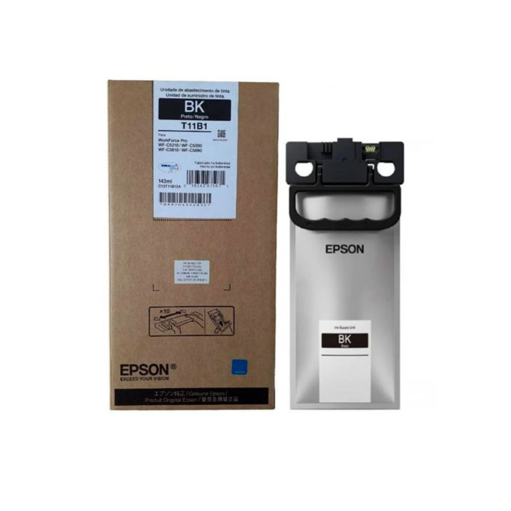 BOLSA DE TINTA EPSON NEGRA T11B120-AL 143ML C13T11B12A WF PRO/C5310/C5390/C5810C/C5890