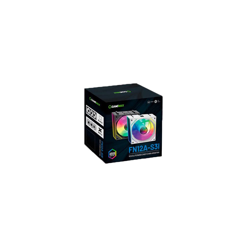 VENTILADOR KIT GAMEMAX 3-EN-1 FN12A-S31 3x120MM ARGB 4PIN PWM AURA