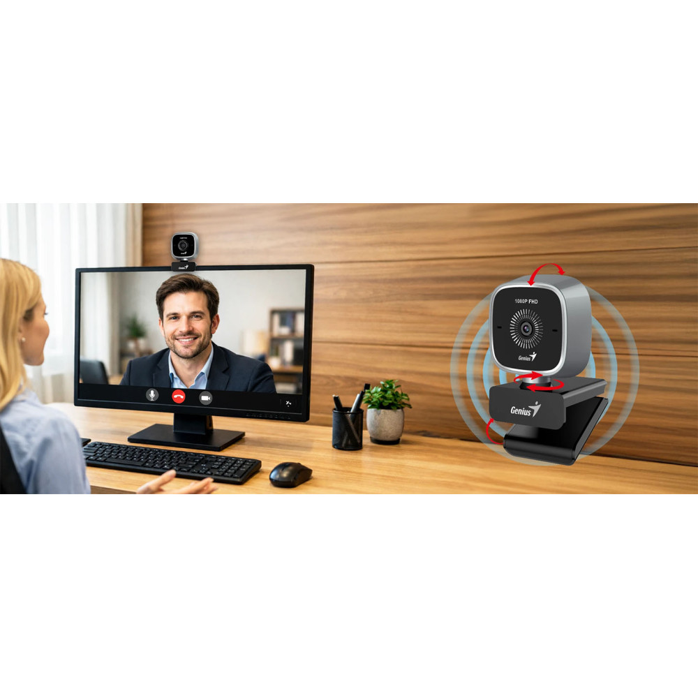 CAMARA WEB GENIUS FACECAM 2010 FHD 1080P 360GRADOS USB-A / USB-C WEBCAM
