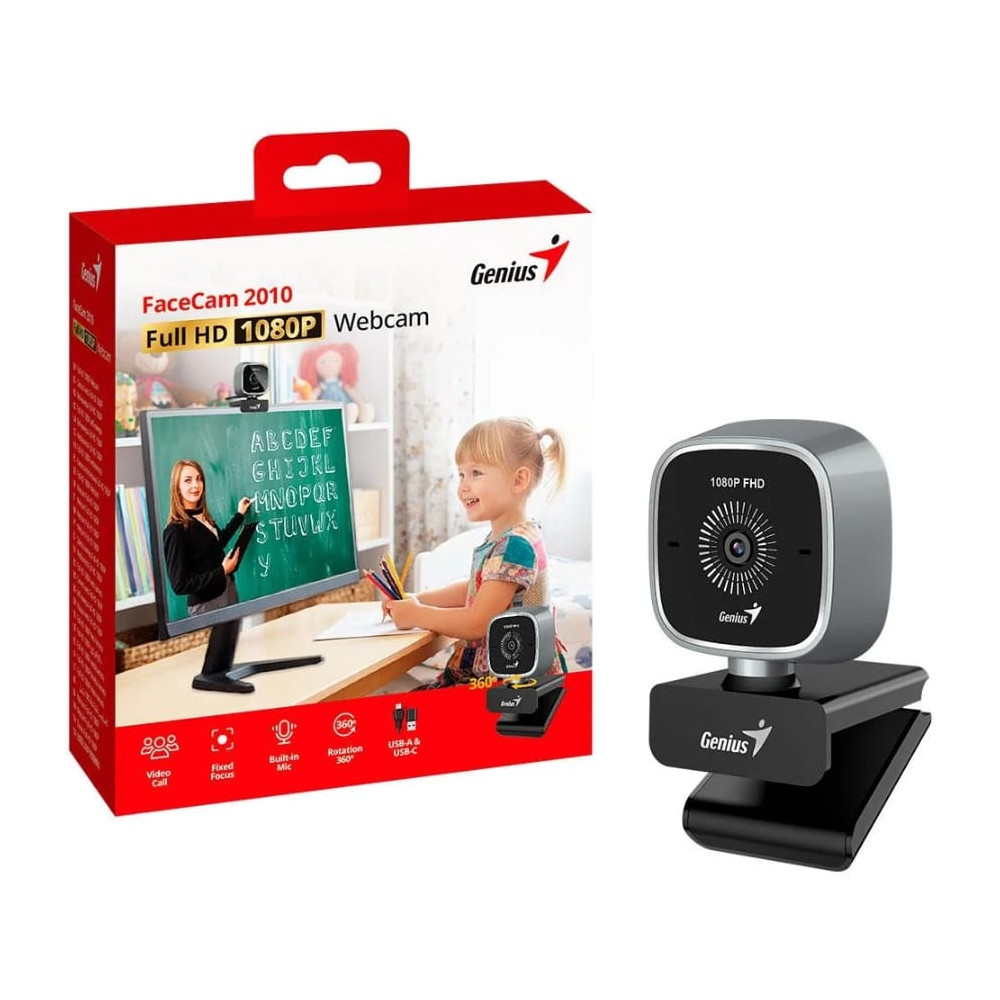 CAMARA WEB GENIUS FACECAM 2010 FHD 1080P 360GRADOS USB-A / USB-C WEBCAM