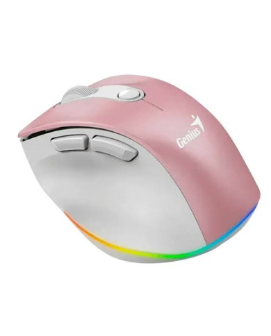 MOUSE INALAMBRICO ROSADO GENIUS ERGO 9000S PRO PINK WIRELESS BLUETOOTH RECARGABLE