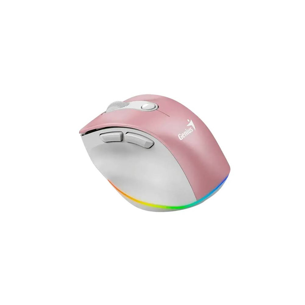 MOUSE INALAMBRICO ROSADO GENIUS ERGO 9000S PRO PINK WIRELESS BLUETOOTH RECARGABLE