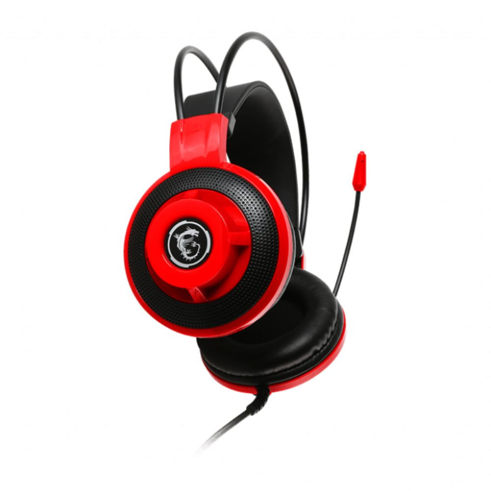 HEADSET MSI DS501 GAMING 40MM MIC VOL 3.5MM ROJO/NEGRO