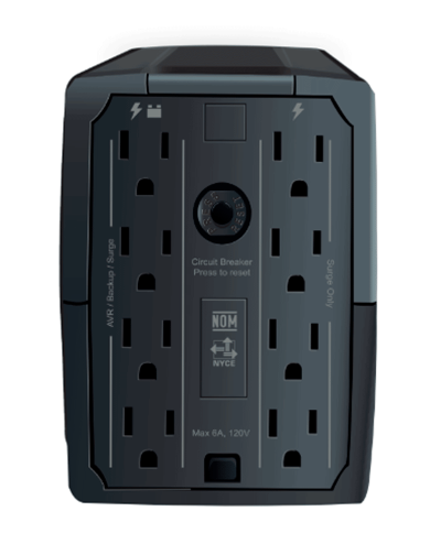 UPS INTERACTIVA 750VA CDP R-UPR758 375WATTS  8-TOMAS 120VAC
