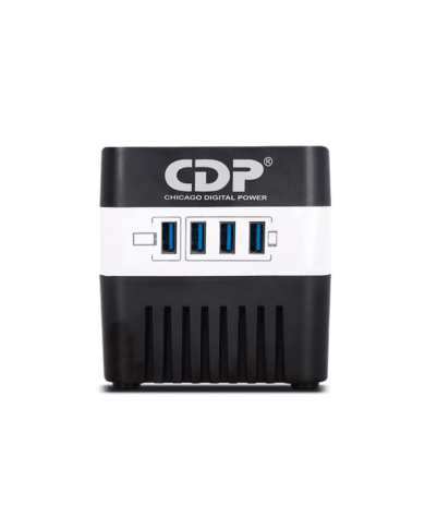 REGULADOR DE VOLTAGE CDP RU-AVR 604 + SUPRESOR DE PICOS + 4 TOMAS + 4USB