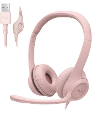 AUDIFONO DIADEMA LOGITECH H390 ROSADO USB-A / MIC CANCELACION DE RUIDO 100KHZ HEADSET