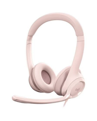 AUDIFONO DIADEMA LOGITECH H390 ROSADO USB-A / MIC CANCELACION DE RUIDO 100KHZ HEADSET