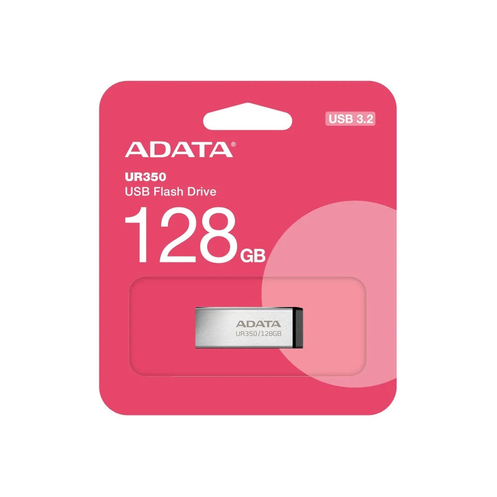 PENDRIVE ADATA 128GB UR350 PLATEADO METALICO USB3.2 / UR350-128G-RSRBK