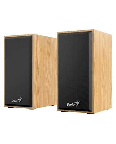 PARLANTES GENIUS SP-HF180 USB MADERA PINE WOOD NORDIC 6W 3.5mm